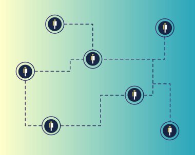 Kalabalık cryptocurrency blockchain teknoloji kavramı arka plan