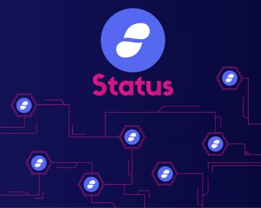 Cryptocurrency durum stili koyu arka plan üzerinde