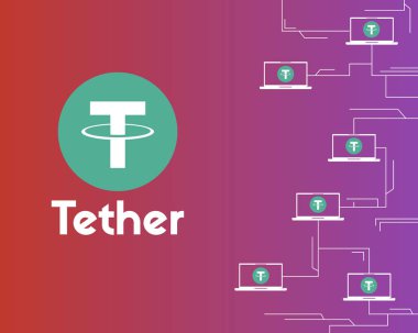 Urgan bağlı cryptocurrency arka plan stili