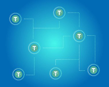 Urgan cryptocurrency blockchain arka plan stili