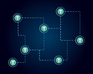 Urgan cryptocurrency teknoloji arka plan stili