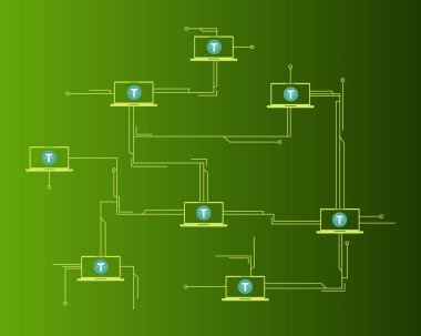 Urgan cryptocurrency devre kavramı arka plan stili