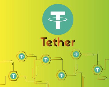 Cryptocurrency blockchain sanal arka plan stilini urgan