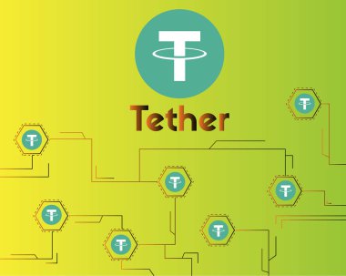 Cryptocurrency blockchain sanal arka plan stilini urgan