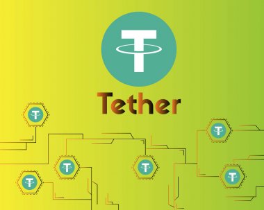 Cryptocurrency blockchain sanal arka plan stilini urgan
