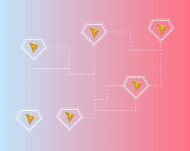 Cryptocurrency tron blockchain teknoloji stili arka plan