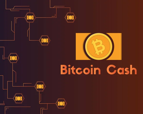 Blockchain bitcoin coleta de fundo rede de dinheiro —  Vetores de Stock