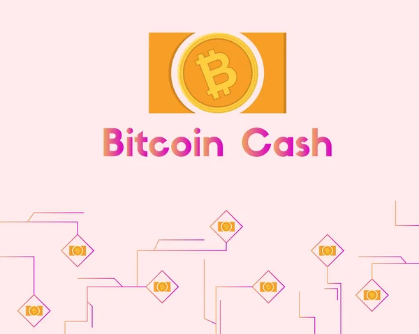 Blockchain Bitcoin cash circuit concept fond collection — Image vectorielle