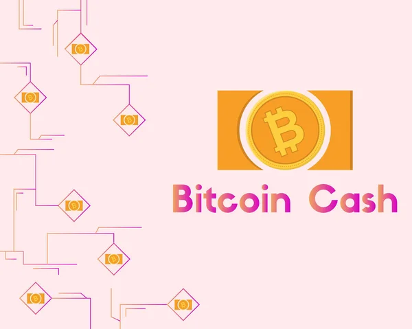 Blockchain bitcoin circuito de dinheiro conceito de fundo coleção — Vetor de Stock