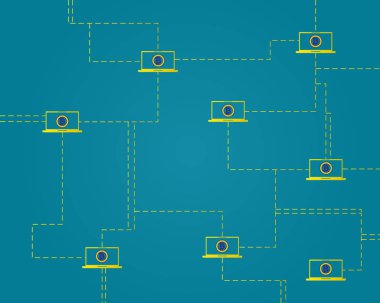 Kavram arka plan ağ Bitcoin altın cryptocurrency