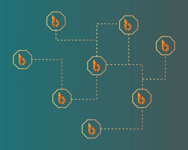 Bitshares cryptocurrency ağ tarzı arka plan