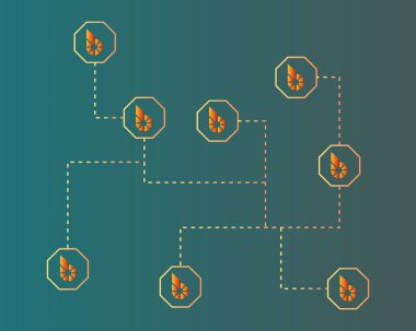 Bitshares cryptocurrency ağ tarzı arka plan