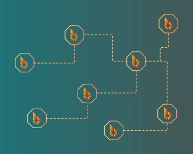 Bitshares cryptocurrency ağ tarzı arka plan