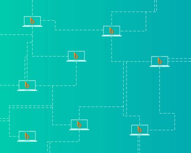 Bitshares cryptocurrency ağ kavramı stili arka plan