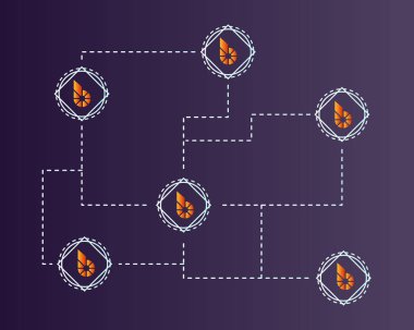 Bitshares cryptocurrency ağ teknolojisi stili arka plan