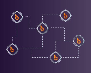 Bitshares cryptocurrency ağ teknolojisi stili arka plan