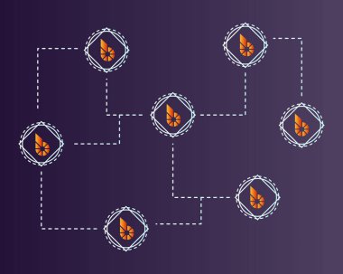 Bitshares cryptocurrency ağ teknolojisi stili arka plan