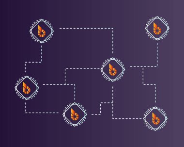 Bitshares cryptocurrency ağ teknolojisi stili arka plan