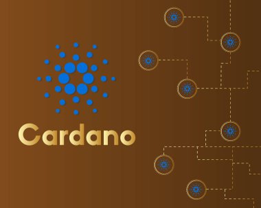 Blockchain cardano ağ tarzı arka plan