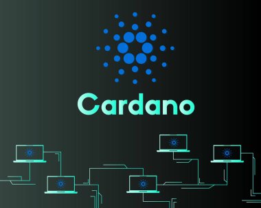 Blockchain cardano ağ tarzı arka plan