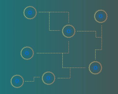 Blockchain cardano teknoloji stili arka plan