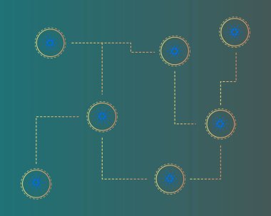 Blockchain cardano teknoloji stili arka plan