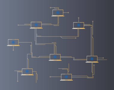 Blockchain cardano sanal teknoloji stili arka plan