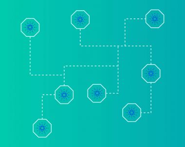 Blockchain cardano teknoloji dijital stili arka plan