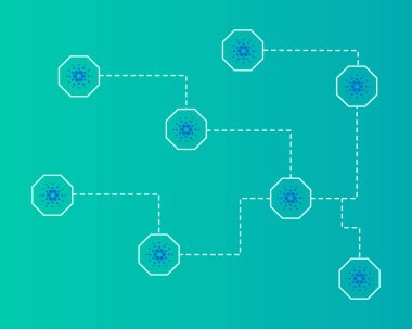 Blockchain cardano teknoloji dijital stili arka plan