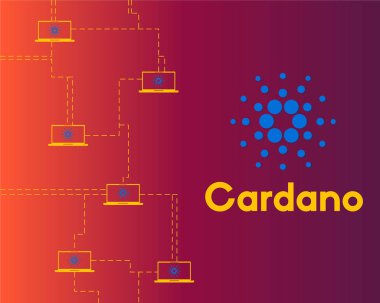 Blockchain bağlı cardano stili arka plan