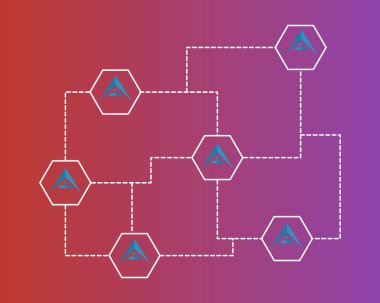 Ark cryptocurrency dijital arka plan