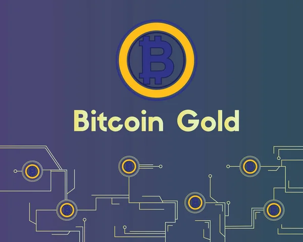 Криптовалютный блокчейн Bitcoin — стоковый вектор