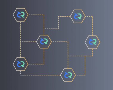 Blockchain decred sembolü ağ arka plan