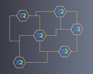 Blockchain decred sembolü ağ arka plan