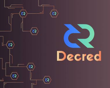 Blockchain decred sembolü devre Tema arka plan
