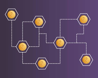 Cryptocurrency zcash tarzı ağ arka plan