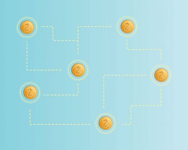 Cryptocurrency zcash tarzı ağ arka plan