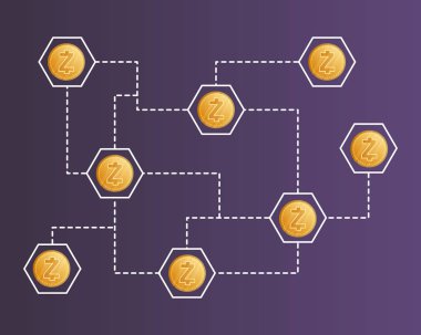 Cryptocurrency zcash tarzı ağ arka plan
