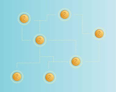 Cryptocurrency zcash tarzı ağ arka plan