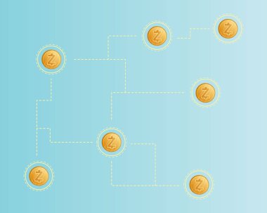 Cryptocurrency zcash tarzı ağ arka plan