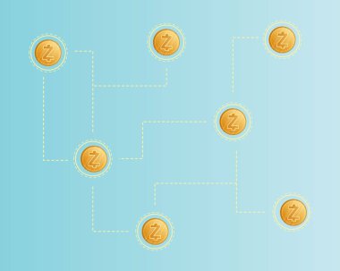 Cryptocurrency zcash tarzı ağ arka plan