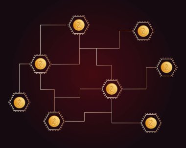 Cryptocurrency bağlı zcash stili arka plan