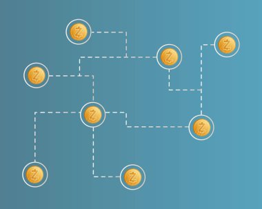 Cryptocurrency zcash ağ tarzı arka plan