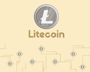 Blockchain litecoin teknoloji cryptocurrency stili arka plan