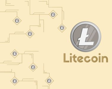 Blockchain litecoin teknoloji cryptocurrency stili arka plan