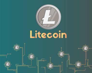Blockchain litecoin teknoloji cryptocurrency stili arka plan