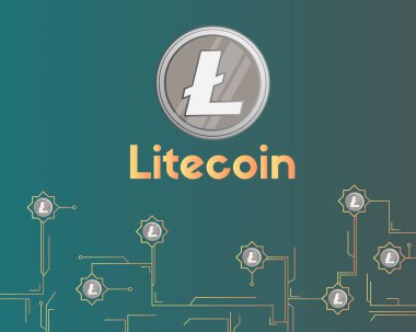 Blockchain litecoin teknoloji cryptocurrency stili arka plan