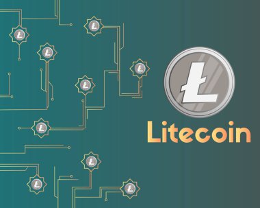 Blockchain litecoin teknoloji cryptocurrency stili arka plan