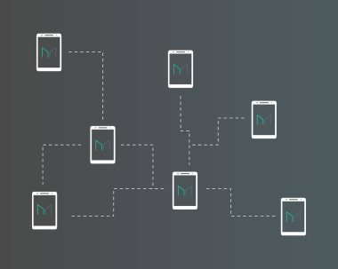 Maker cryptocurrency teknoloji devre arka plan