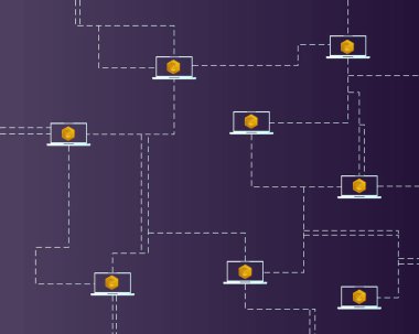Blockchain akıllı para kavramı arka plan stilini ağ